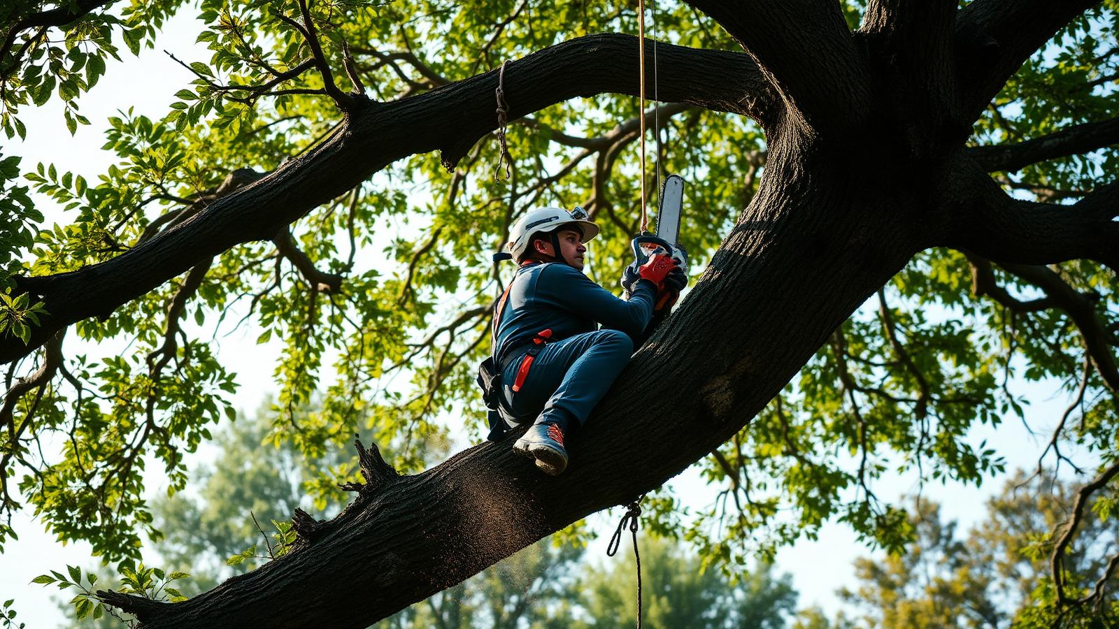 Aerial Tree Pruning — professional tree surgery service in Staffordshire by RJ Hutchinson