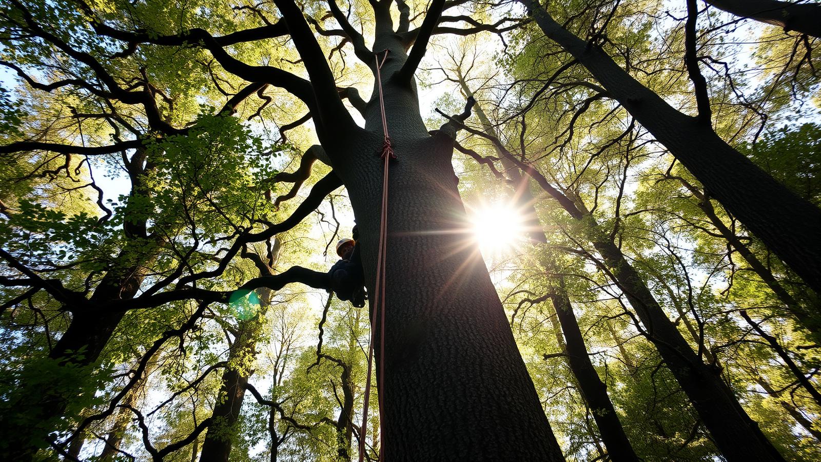 Climbing Arborist Work — professional tree surgery service in Staffordshire by RJ Hutchinson