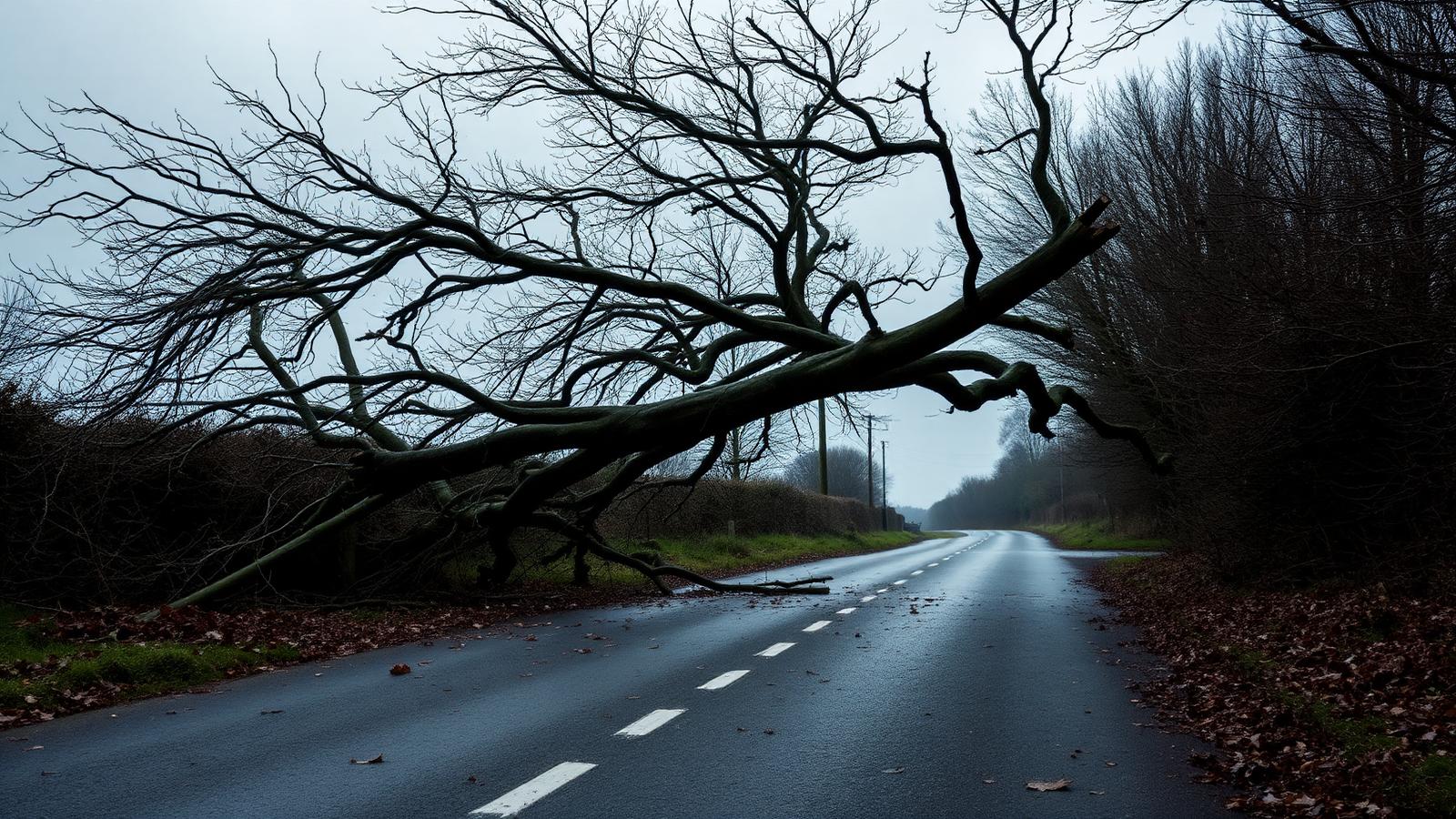 Storm Damage Clearance — professional tree surgery service in Staffordshire by RJ Hutchinson