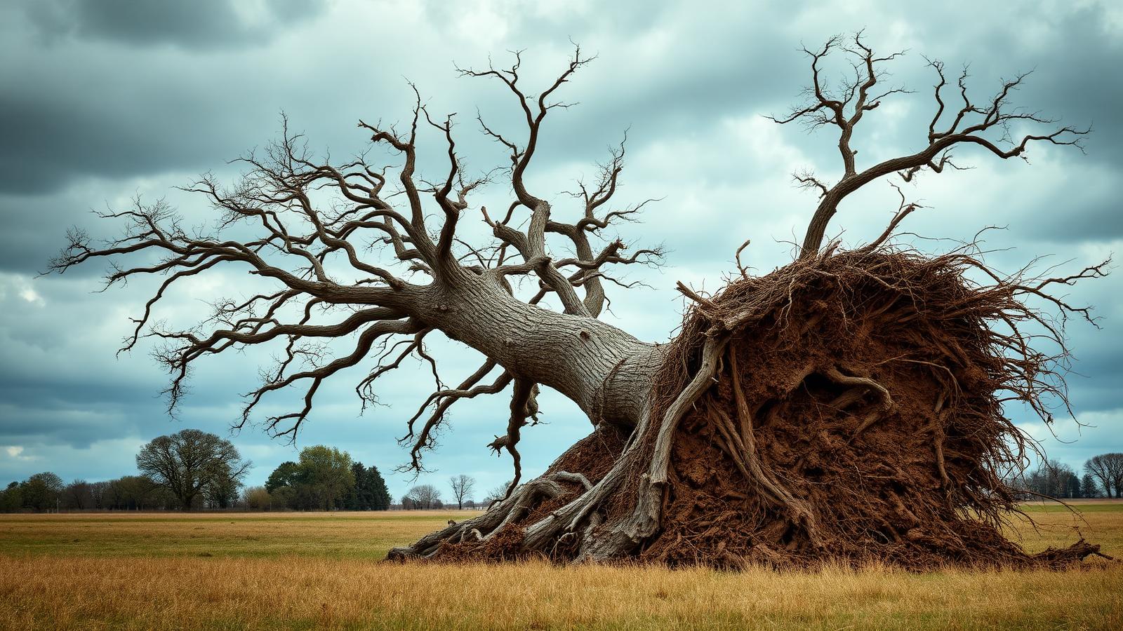 Windblown Tree Removal — professional tree surgery service in Staffordshire by RJ Hutchinson